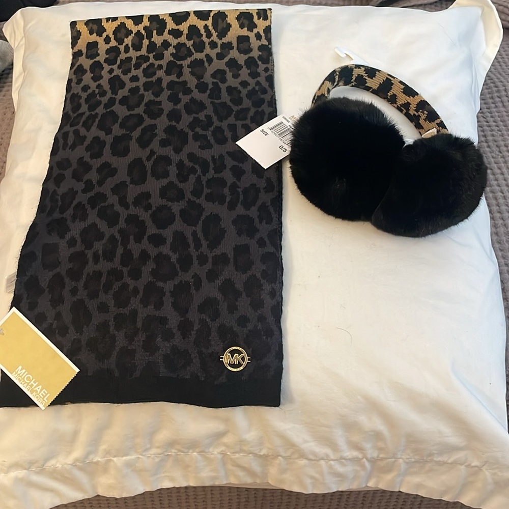 Michael Kors scarf and earmuffs